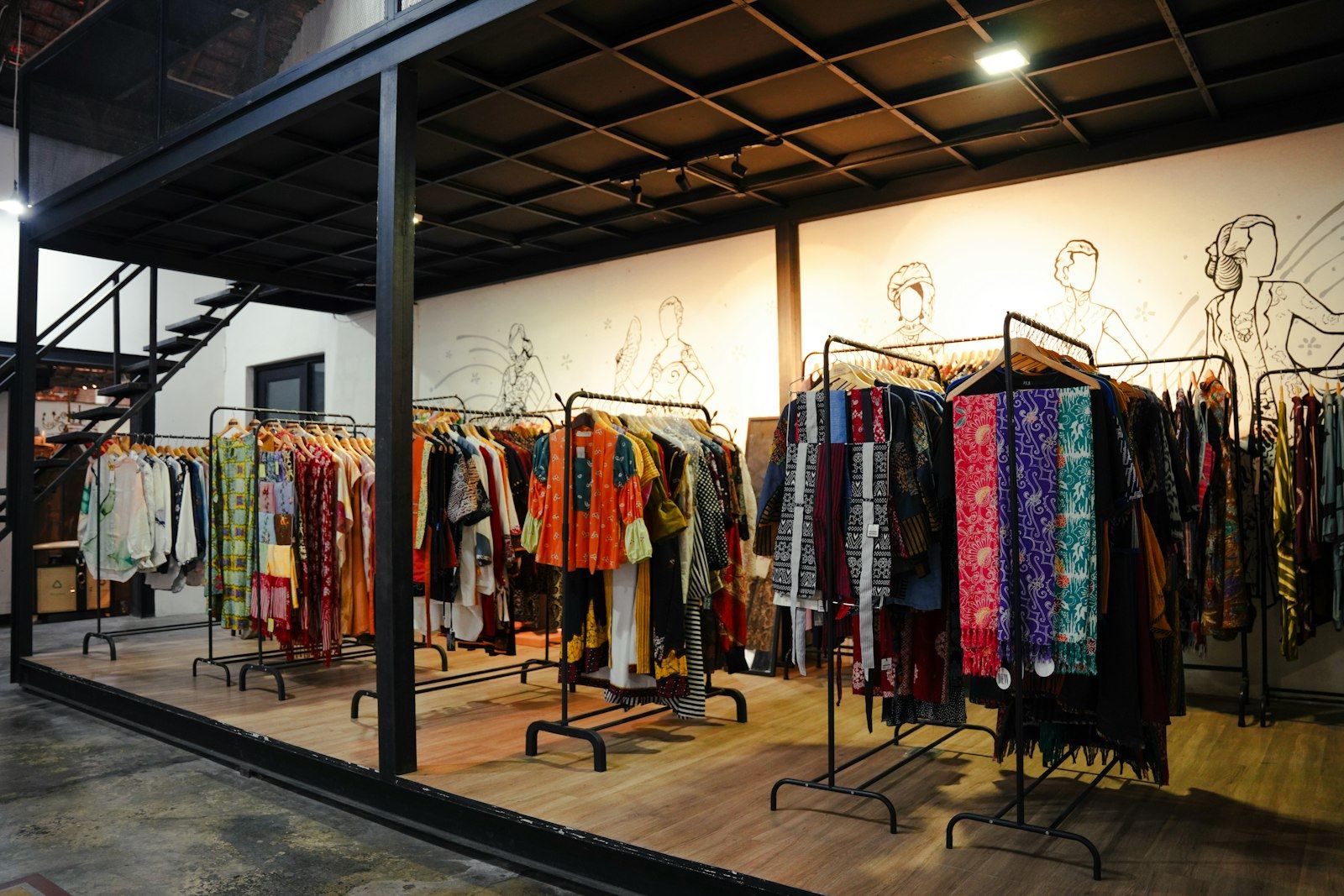 L’interno di una boutique di abbigliamento